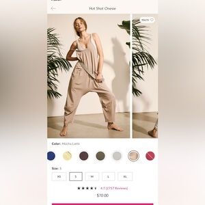 Free People Hotshot Onesie- Brand New!